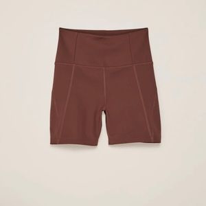 High rise run short - girlfriend collective - earth color